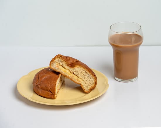 Bun Maska with Chai at RAS Indian Mart & Eatery in Edmonton SE